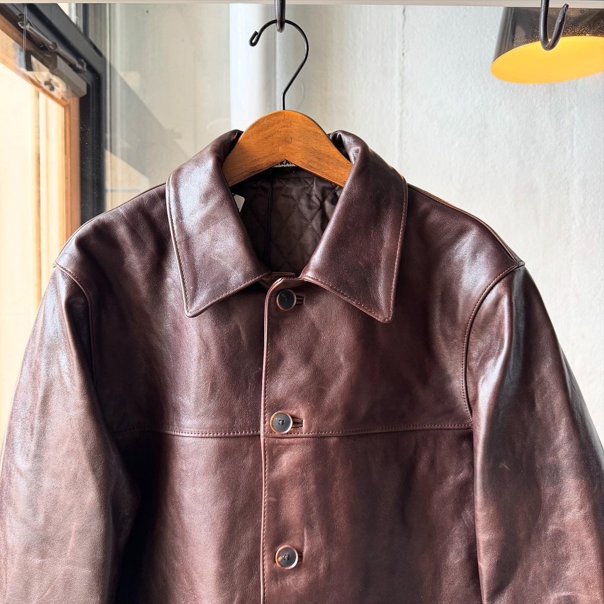 AURALEE HEAVY LAMB LEATHER BLOUSON | Less Higa