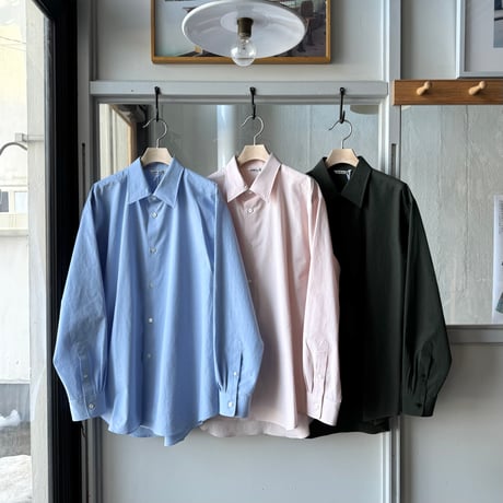 AURALEE　WASHED FINX WEATHER CHAMBRAY SHIRT