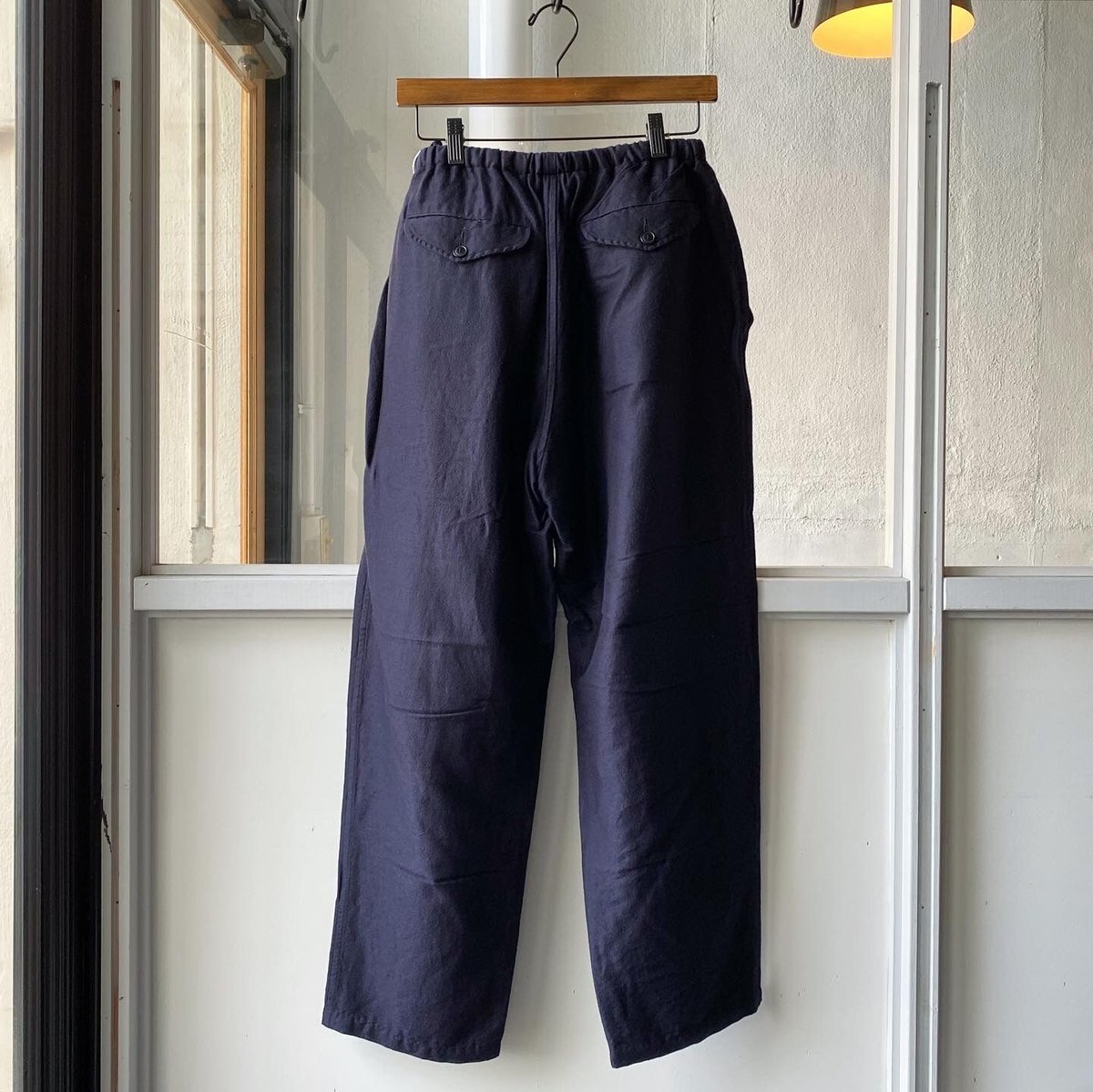 20AW COMOLIウールシルクドローストリングパンツ COMOLI (コモリ) ウールシルク ドローストリングパンツ