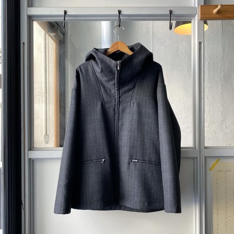 AURALEE   BLUEFACED WOOL DOUBLE CLOTH ZIP HOODIE  (mens)  A20AB02BN