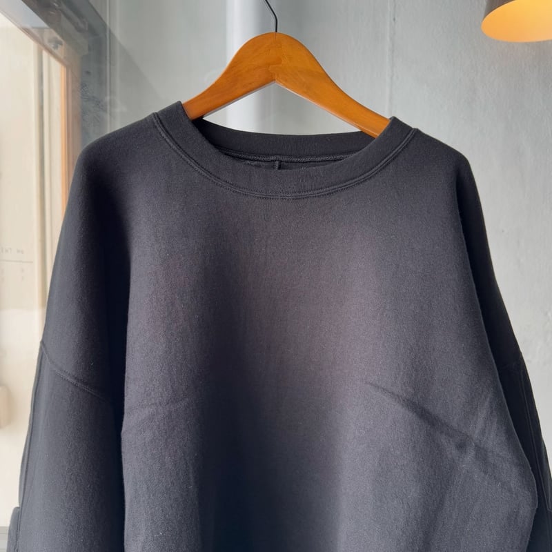 ssstein COTTON DOUBLE KNIT TUCKED CREW NECK L