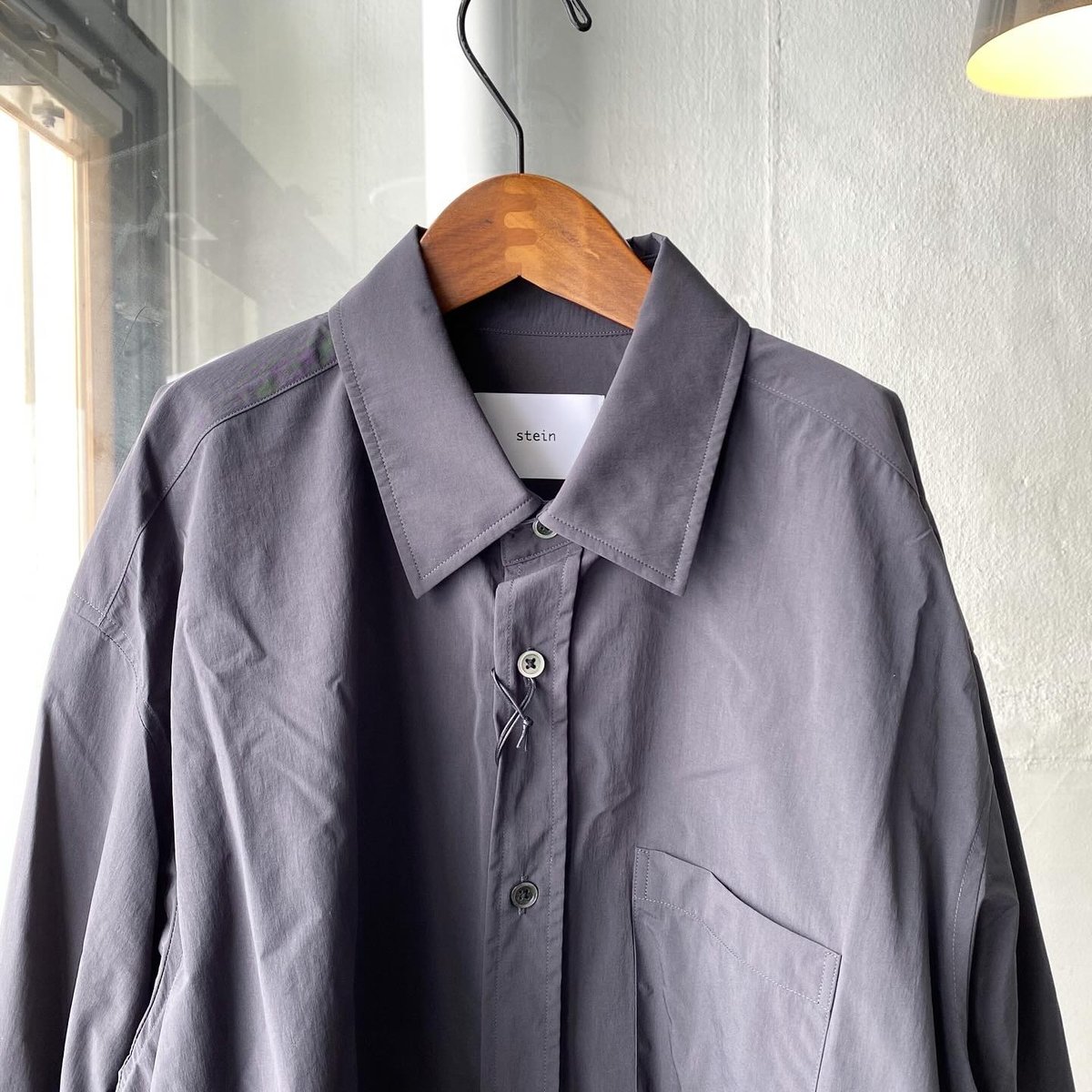 トップス stein Windproof Nylon Standard Shirt stein / シュタイン】WINDPROOF NYLON STANDARD SHIRT - DARK