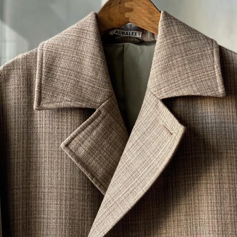 AURALEE BLUEFACED WOOL DOUBLE CLOTH COAT A20 AURALEE BLUEFACED WOOL DOUBLE CLOTH COAT A20