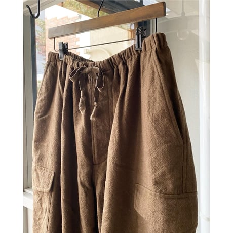 COMOLI 　KHAKI縮絨ウール 6Pパンツ