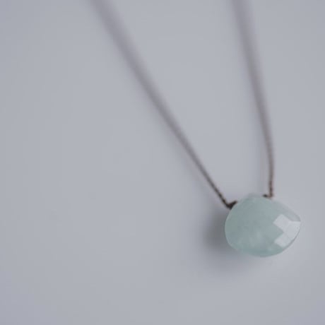 Margaret Solow 　 Faceted  Opaque Aquamarine Necklace