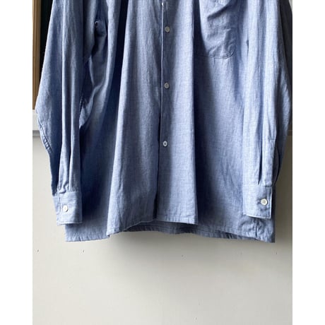 COMOLI 　コットンカシミヤ  オープンカラーシャツ