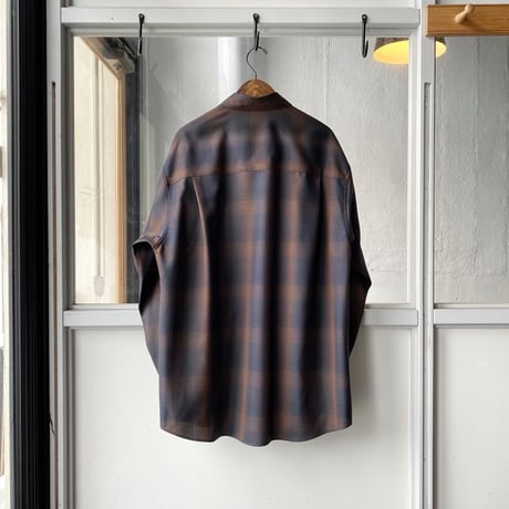 AURALEE　SUPER LIGHT WOOL CHECK SHIRTS