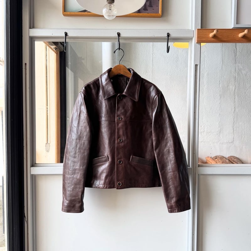 AURALEE HEAVY LAMB LEATHER BLOUSON | Less Higa