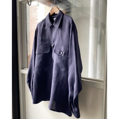 COMOLI　リネン  C.P.Oシャツ