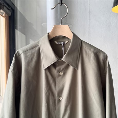 AURALEE　WASHED FINX TWILL SHIRT