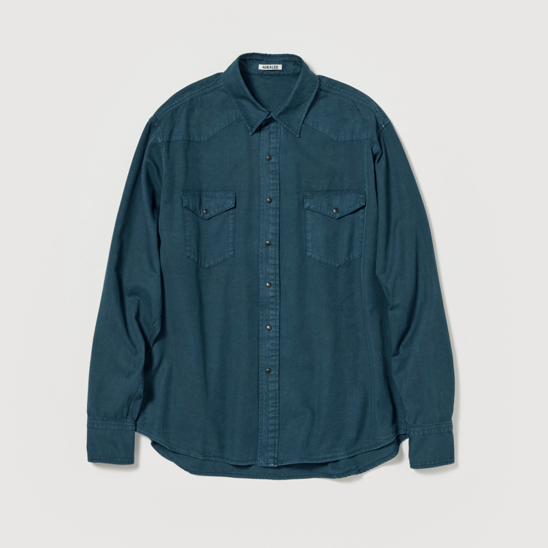 トップス AURALEE GABARDINE HANDPAINTED SHIRTS WOOL MAX GABARDINE HAND PAINTED SHIRTS (A20AS01GP) | AURALEE