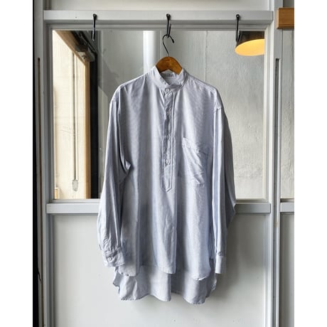 COMOLI   シルクストライプ  プルオーバーシャツ