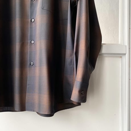 AURALEE　SUPER LIGHT WOOL CHECK SHIRTS