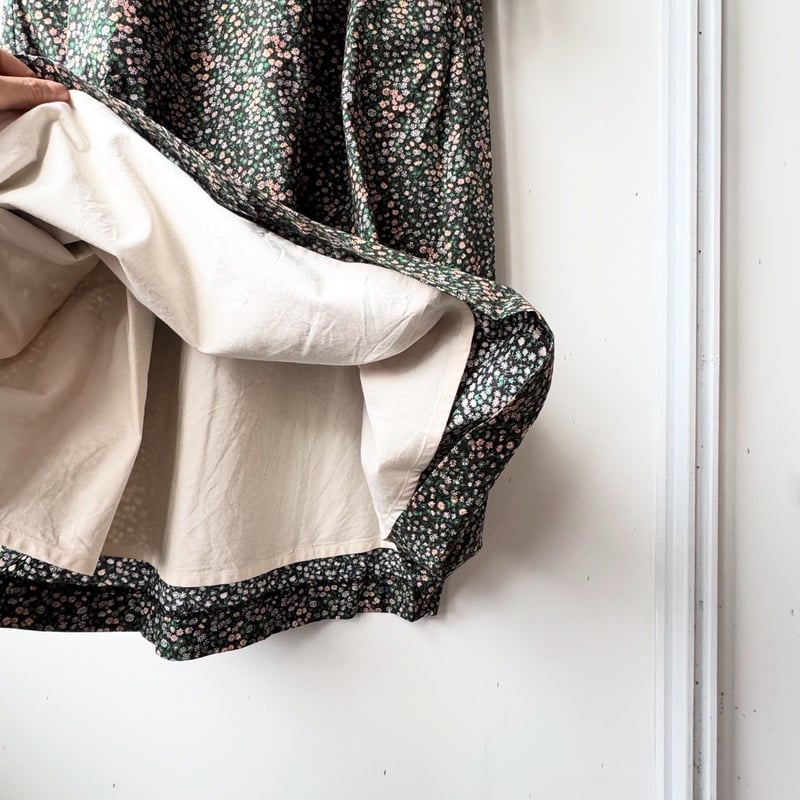 YAECA CANVAS DESIGN ギャザードレス YAECA CANVAS DESIGN ギャザー ドレス, White – Navyblue