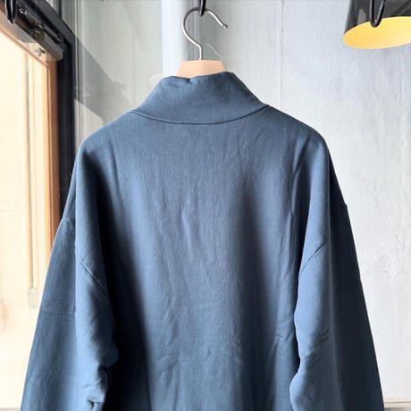 AURALEE　ELASTIC HIGH GAUGE SWEAT HALF ZIP P/O