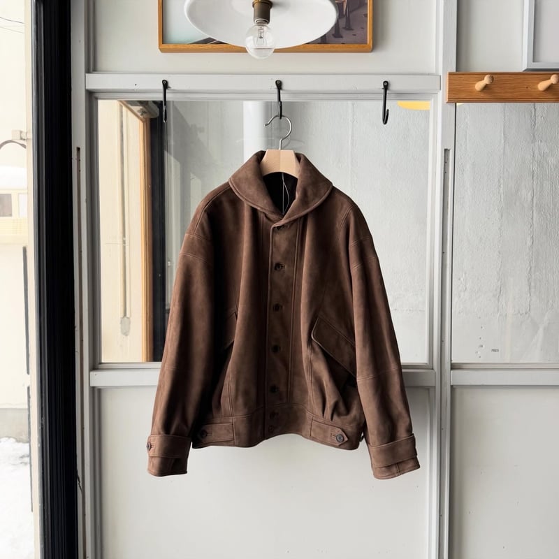 AURALEE SILKY GRAIN SUEDE BLOUSON | Less Higas