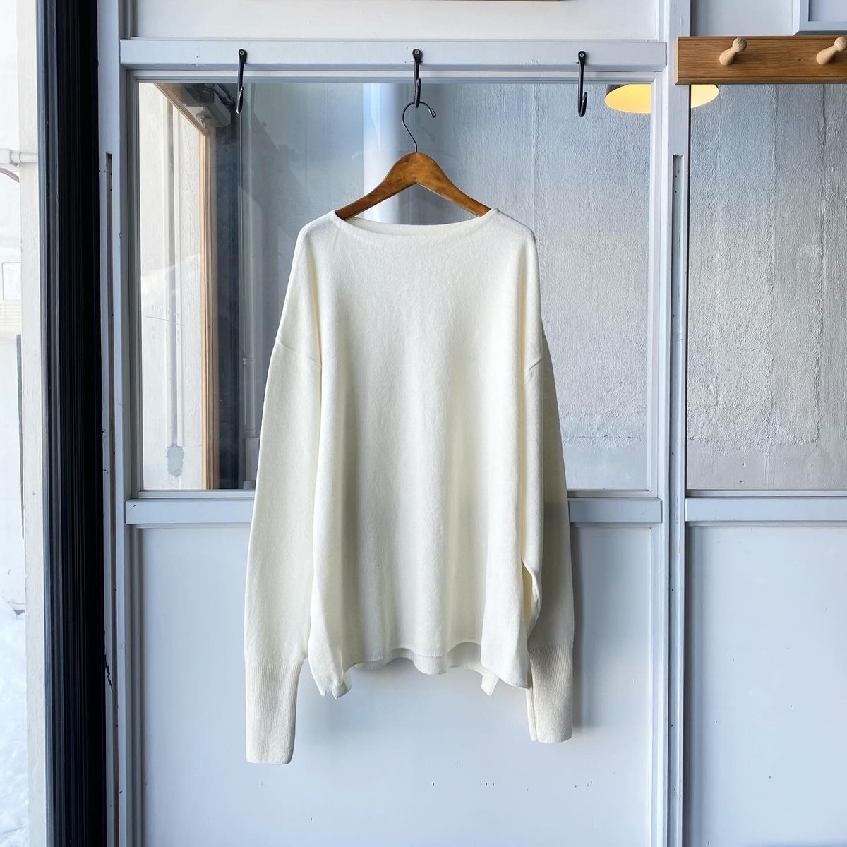comoli 25ss ウール和紙 ニット コモリニット COMOLI ウール和紙 コモリニット NAVY | CASANOVA&CO