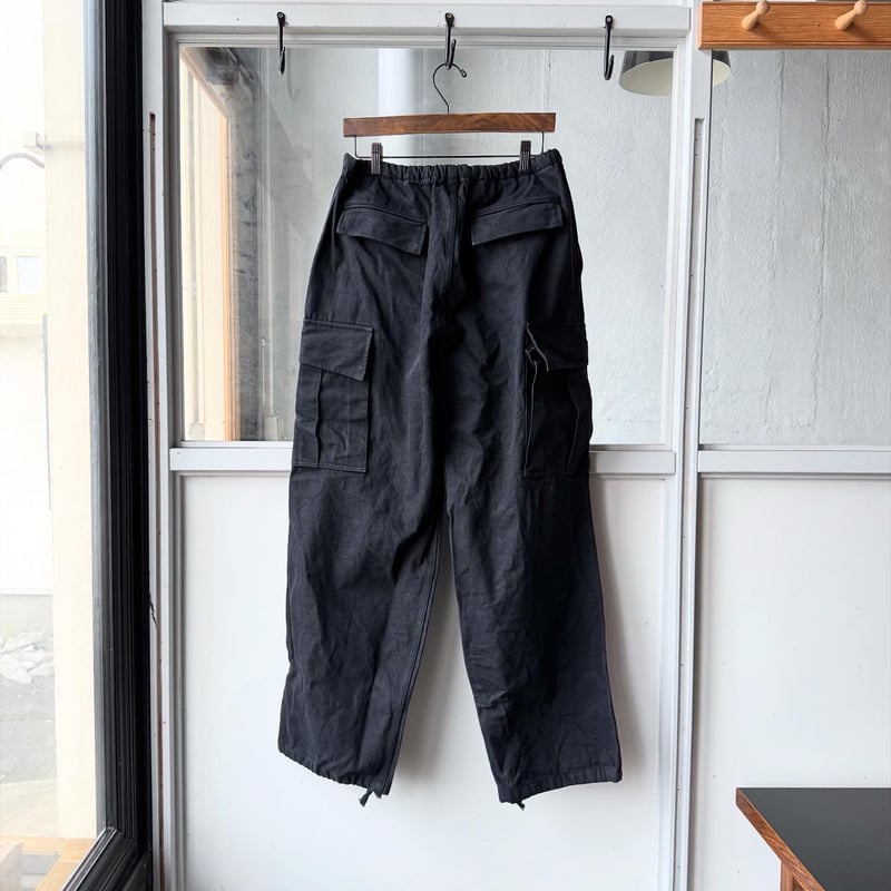 comoli ブラックドリル6Pパンツ-BLACK サイズ2 COMOLI ブラック ドリル 6P パンツ , Black – Navyblue