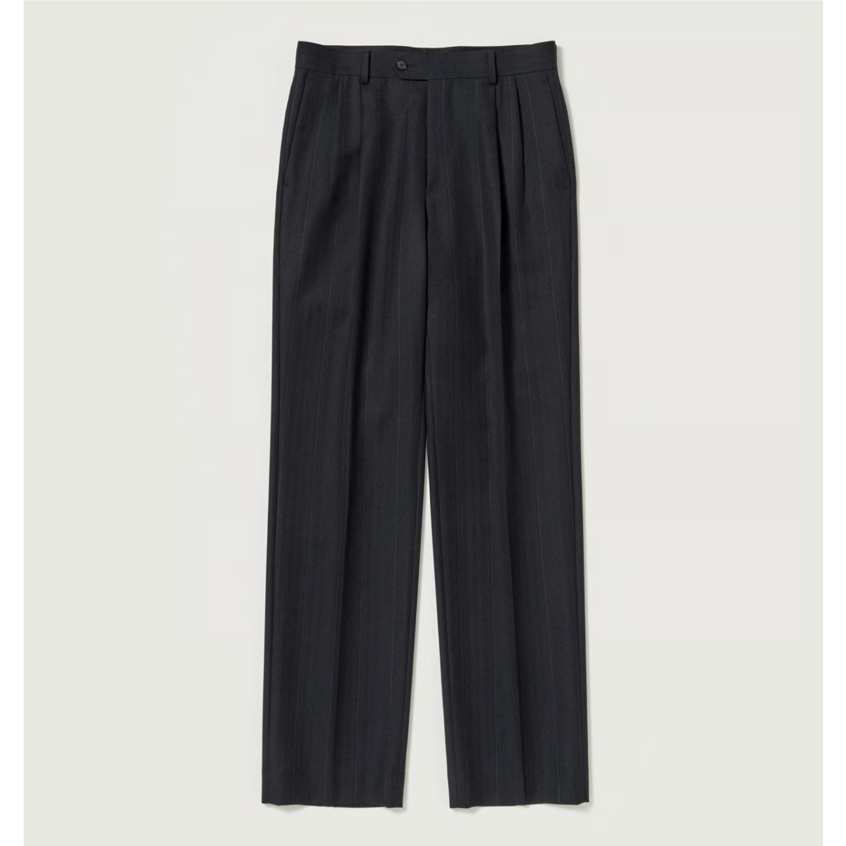 AURALEE BLUEFACED WOOL TWO-TUCK SLACKS | Less