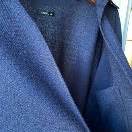 COMOLI   ウールビエラ スキッパーシャツ