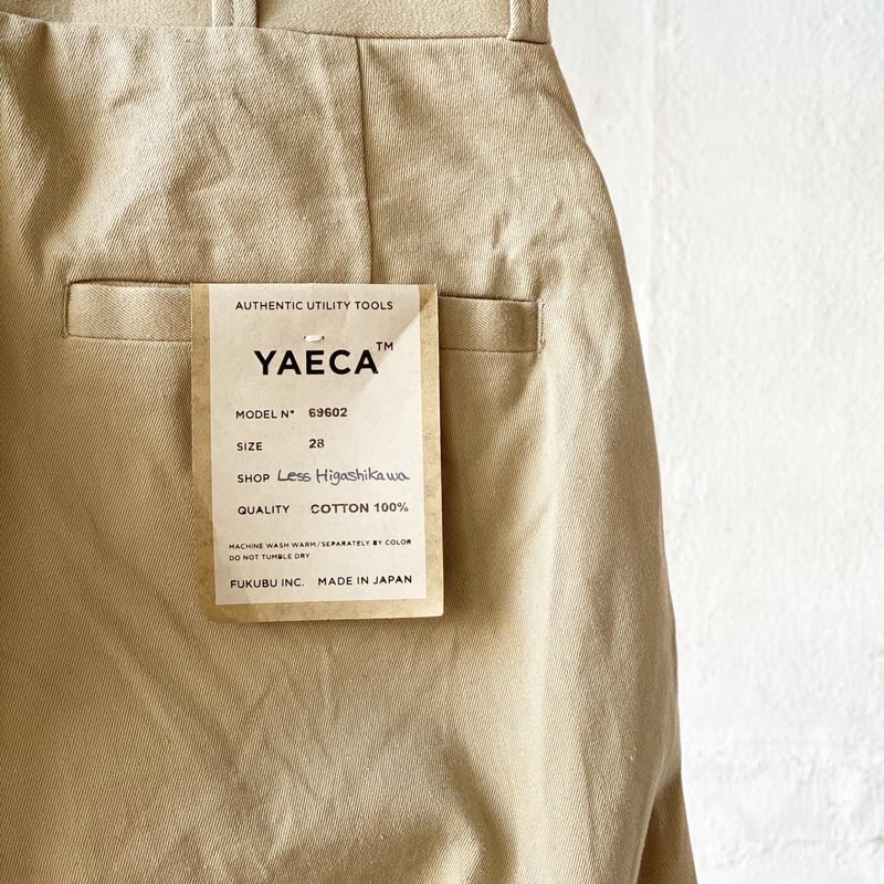 YAECA [ WOMEN ] チノクロスパンツ ワイド | Less Higash