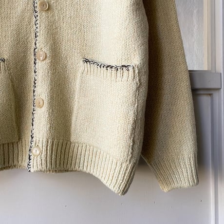AURALEE　SILK WOOL CAMEL MIX KNIT CARDIGAN