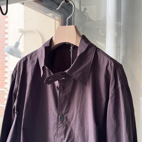 AURALEE　GARMENT-DYED FINX SHUTTLE WEATHER SHIRT