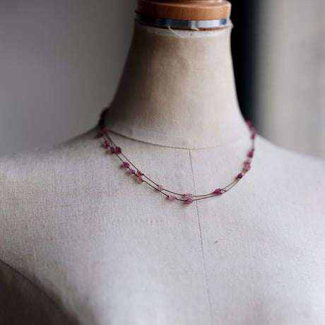 Margaret Solow 　 Raw Cut Tourmaline Long Necklace