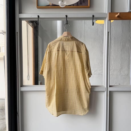 AURALEE　AIRY LIGHT COTTON CHECK HALF SLEEVED SHIRT