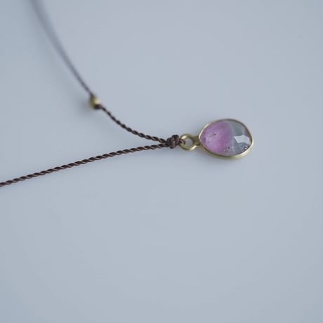 Margaret Solow 　 Enclosed Oval Watermelon Tourmaline  Necklace