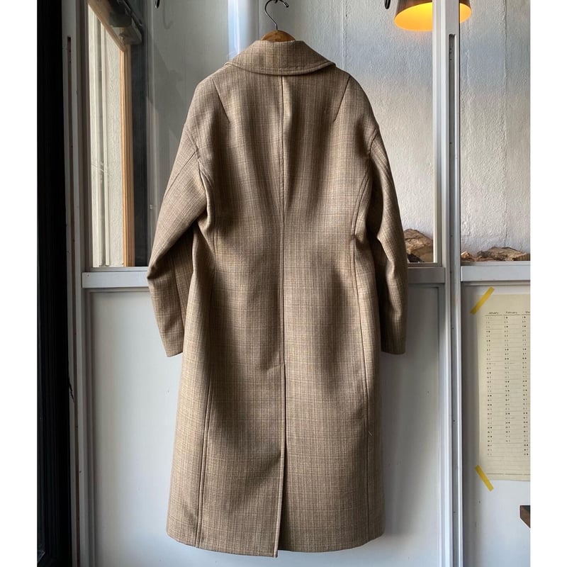 AURALEE BLUEFACED WOOL DOUBLE CLOTH COAT
