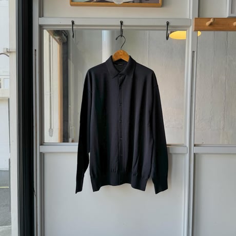 COMOLI　ウール 衿付きカーディガン
