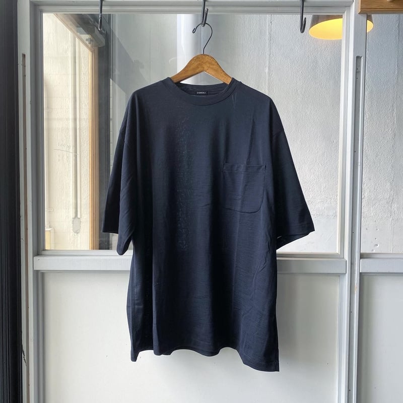 COMOLI 21SS ウール天竺半袖クルー BORDER 3 comoli ウール天竺 半袖クルー ネイビーBORDER サイズ3 - メルカリ