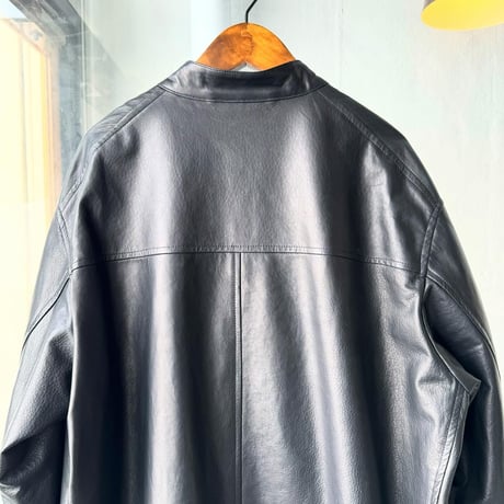 COMOLI　レザー スタンドカラージャケット