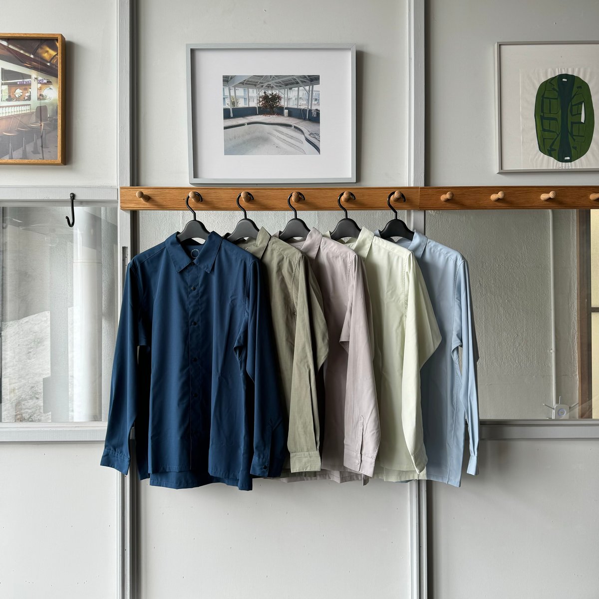 山と道 Bamboo Shirt / Unisex / Morning Blue Bamboo Shirt | 山と道