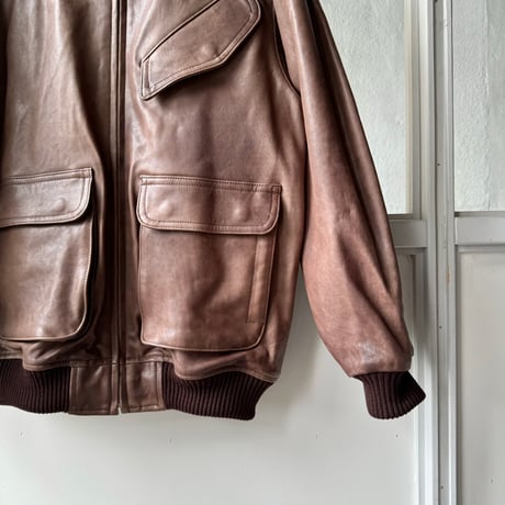 AURALEE　HEAVY LAMB LEATHER ZIP BLOUSON