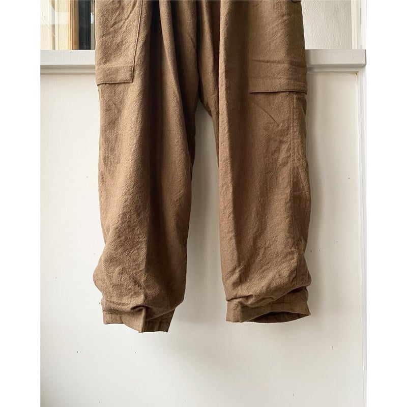 comoliコモリ縮絨セットアップ　ジップJKT&6Pカーゴパンツ COMOLI (コモリ) KHAKI縮絨ウール 6Pパンツ