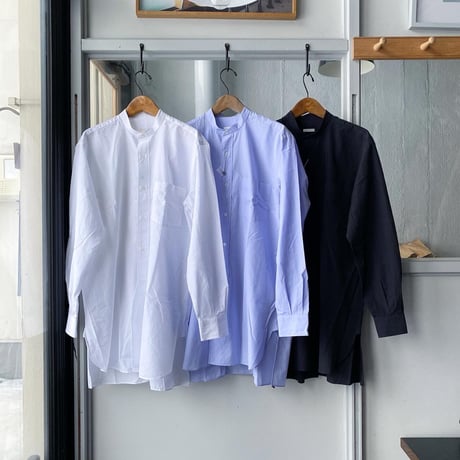 COMOLI　バンドカラーシャツ