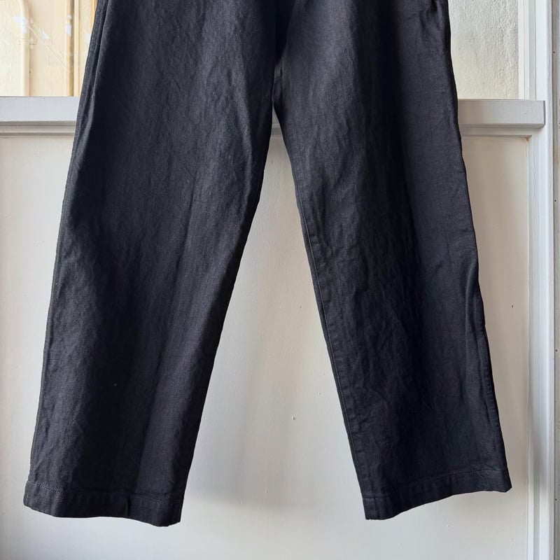 美品　20ss COMOLI コモリ　デニムオーバーパンツ　ブラック　サイズ3 COMOLI (コモリ) デニム オーバーパンツ