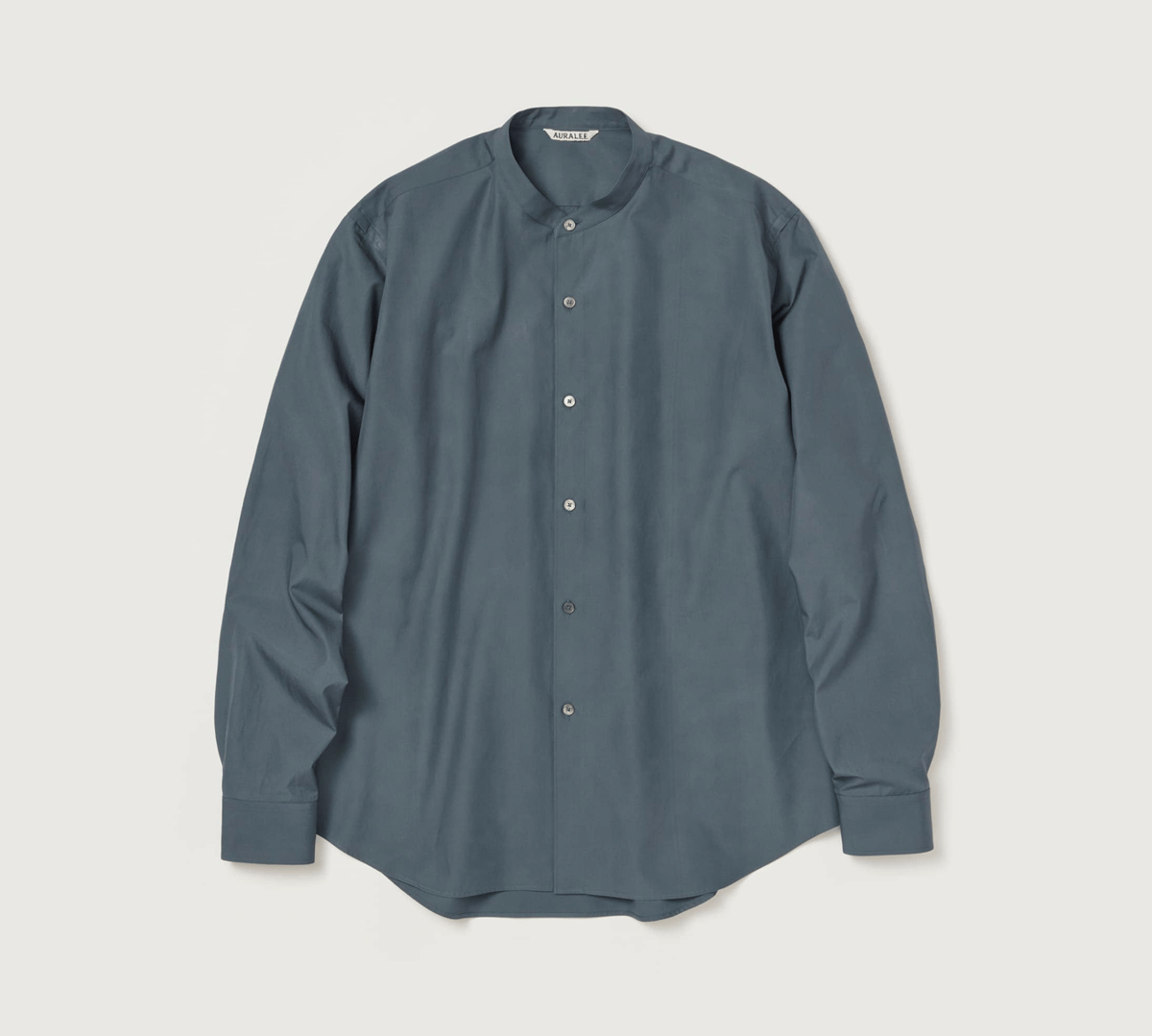 AURALEE HIGH COUNT FINX OX STAND COLLAR SHIRT | AURALEE HIGH COUNT FINX OX STAND COLLAR SHIRT |