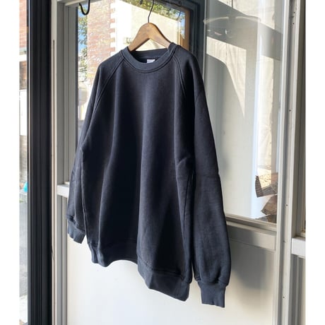 COMOLI  コットン吊裏毛 クルーネック  FADE BLACK