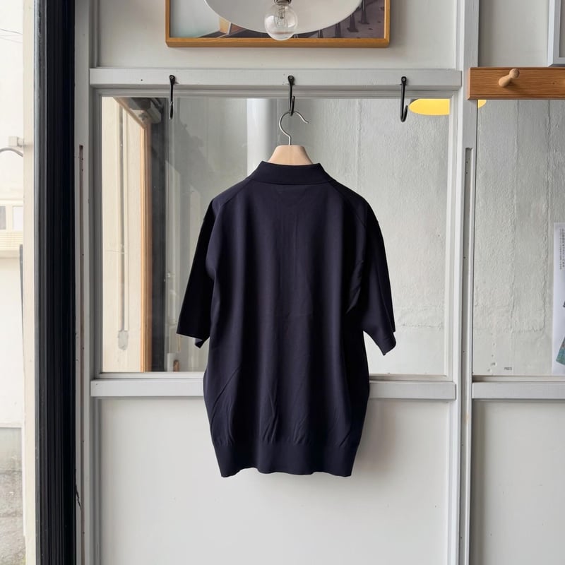 オーラリー GIZA HIGH GAUGE RIB KNIT POLO AURALEE GIZA HIGH GAUGE KNIT POLO | Less Higas
