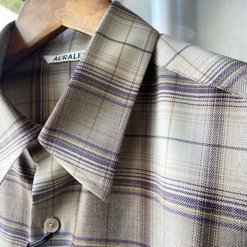 AURALEE SUPER LIGHT WOOL CHECK SHIRTS | Less AURALEE SUPER LIGHT WOOL CHECK SHIRTS | Less