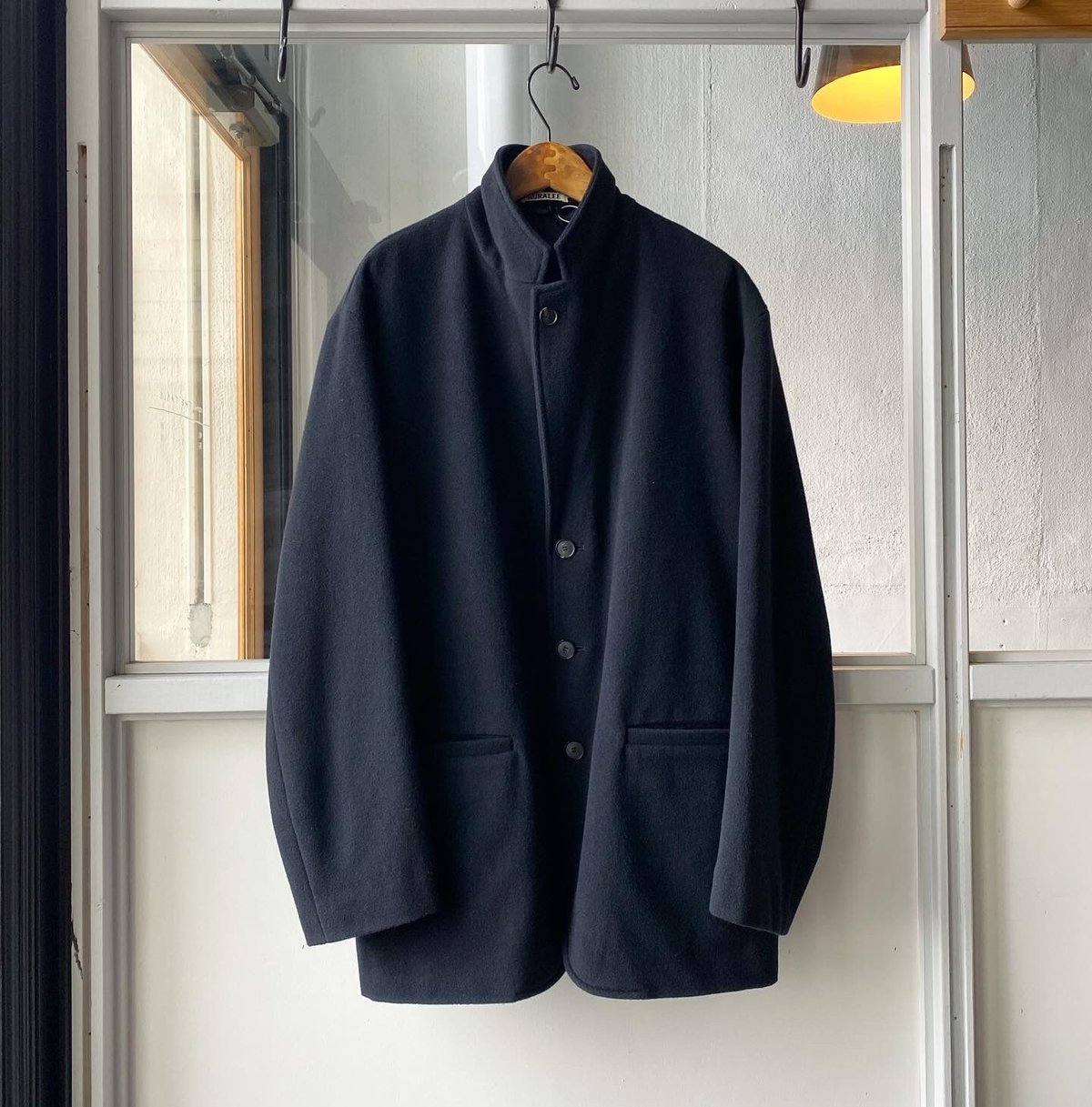 AURALEE CASHMERE WOOL MOSSER OVER JACKET