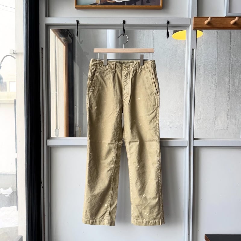 AURALEE GARMENT-DYED FINX LIGHT CHINO PANTS | L