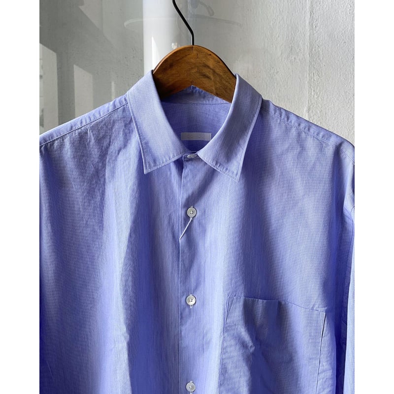 COMOLI コモリシャツ SAX STRIPE | Less Higashikawa COMOLI コモリシャツ SAX STRIPE | Less Higashikawa