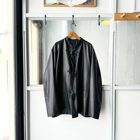 COMOLI　レザー スタンドカラージャケット