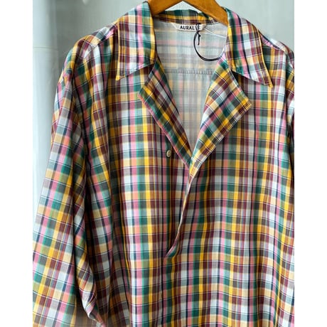 AURALEE 　GIZA LIGHT WEIGHT DOUBLE-CLOTH P/O SHIRTS  (mens)