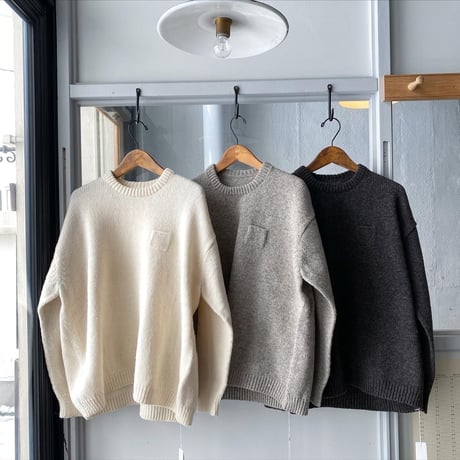 ゴーシュ  ハイランドウールニット  クルーネック ワイド