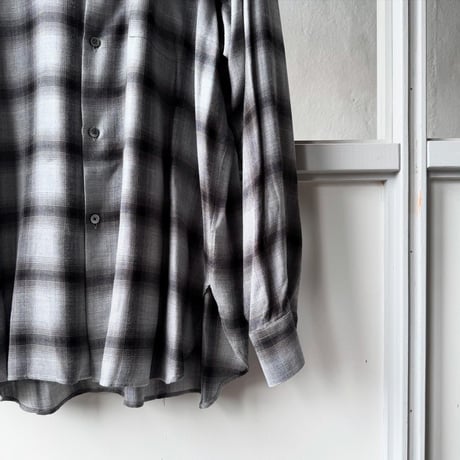 ssstein　  RAYON/LYOCELL CHECK OVERSIZED DOWN PAT SHIRT